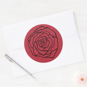 Rond Sticker rose