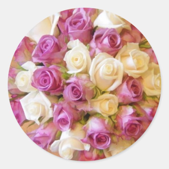 Rond Sticker rose Enveloppe (Devant)