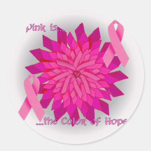 Rond Sticker Rose ruban