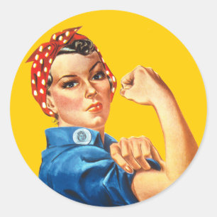 Rond Sticker Rosie Riveter