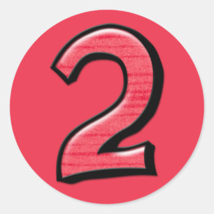 Rond Sticker rouge Silly Numéro 2