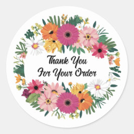 Rond sticker round merci pour votre commande