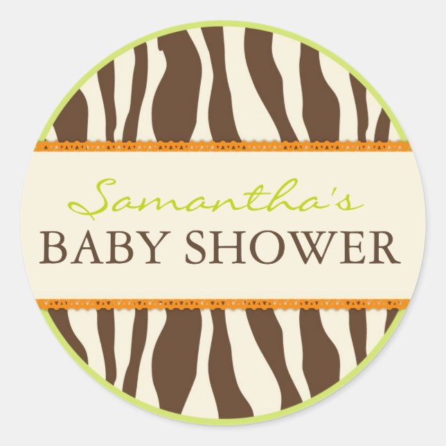 Rond Sticker Safari Boy Green ZEB (Devant)