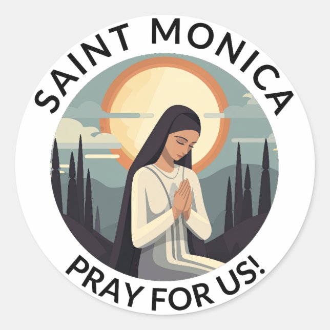 Rond Sticker Saint Monica Round (Devant)