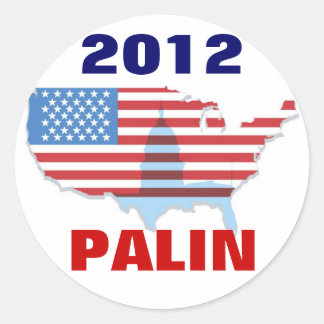 Rond Sticker Sarah Palin 2012