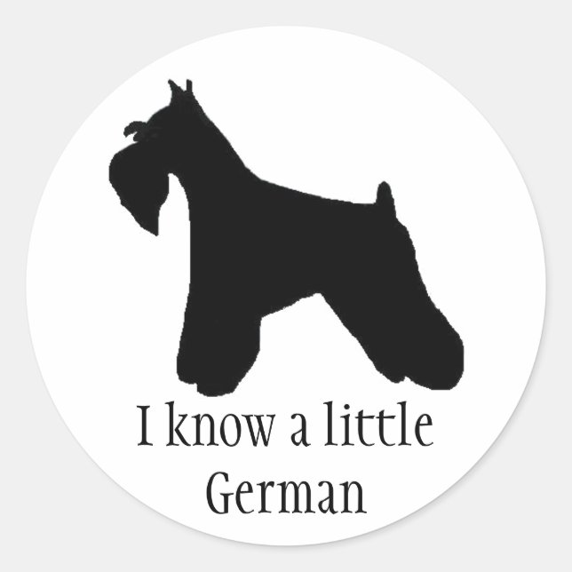 Rond Sticker Schnauzer miniature (Devant)