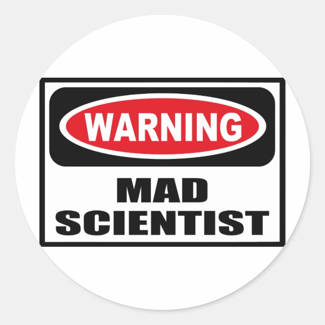 Rond Sticker SCIENTIFIQUE MAD (Devant)