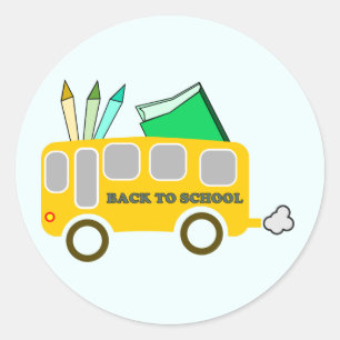 Rond Sticker scolaire Retour à l'école