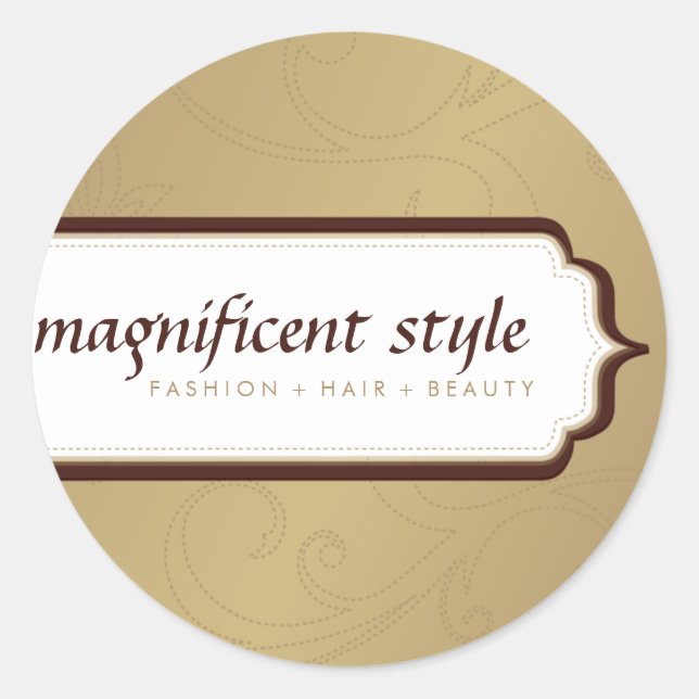 Rond STICKER SEAL :: magnificence stylisée 7 (Devant)