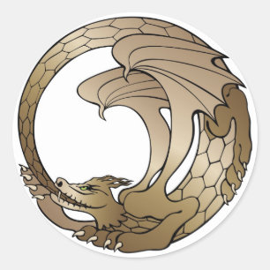 Rond Sticker Serpent Ouroboros