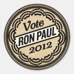 Rond Sticker Set Ron Paul 2012