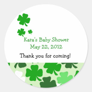 Rond Sticker shamrock JOUR DE LA SAINT PATRICK personna