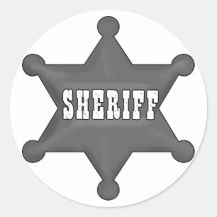 Rond Sticker Sheriff pour enfants