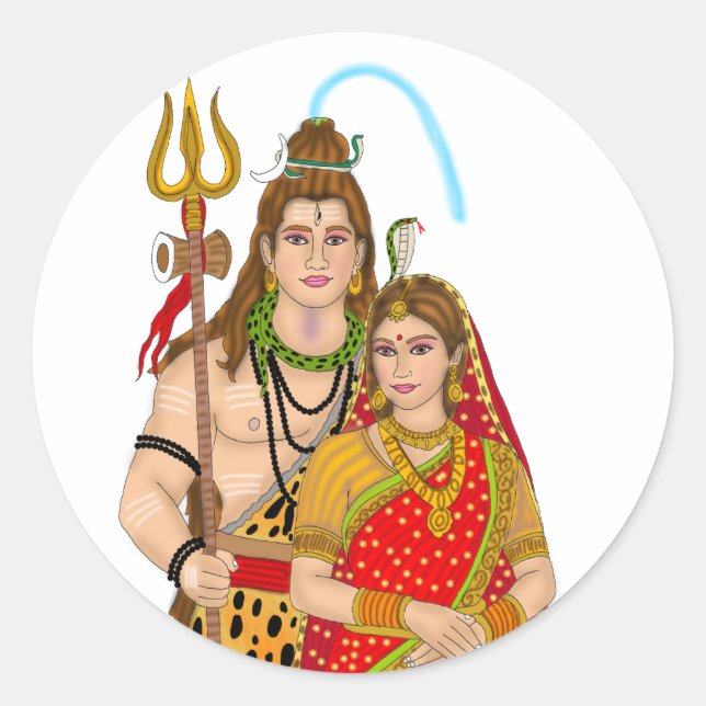 Rond Sticker Shiv Parvati (Devant)