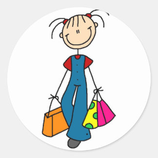 Rond Sticker Shopping Figure