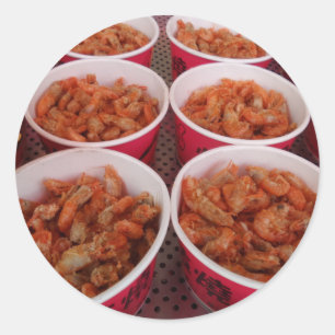 Rond Sticker Shrimps