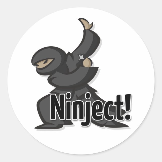 Rond Sticker Shuriken Ninject (Devant)