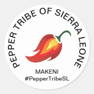 Rond Sticker Sierra Leone Pepper Tribe