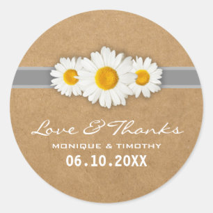 Rond Sticker simple Mariage de marmite douce Merci