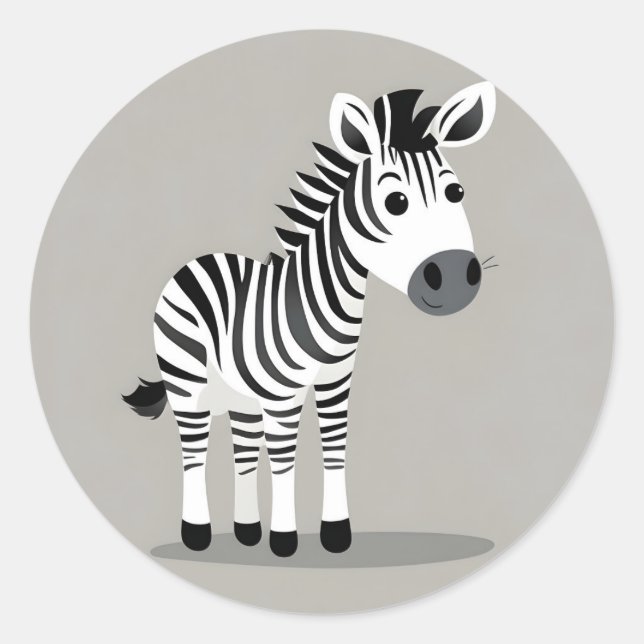 Rond Sticker simple Zebra (Devant)