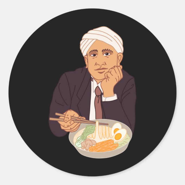 Rond Sticker Sir Raman Ramens (Devant)