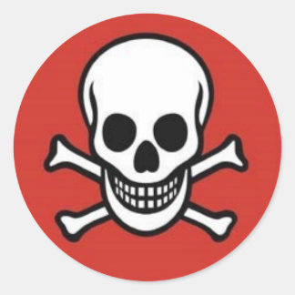Rond Sticker Skull&CrossBones