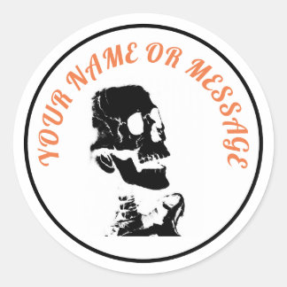 ROND STICKER SKULL PERSONNALISABLE