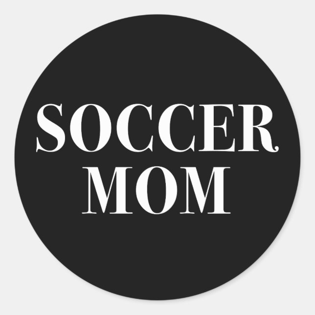 Rond Sticker Slogan Maman cool Soccer (Devant)