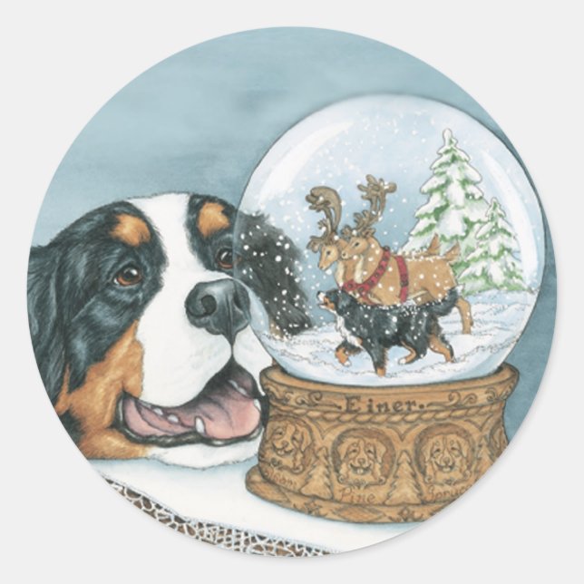 Rond Sticker Snowglobe (Devant)