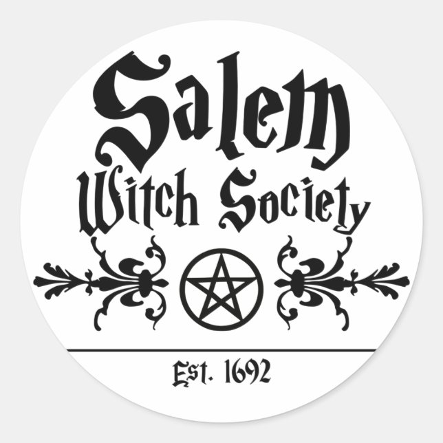 Rond Sticker Société de Sorcières Salem (Devant)
