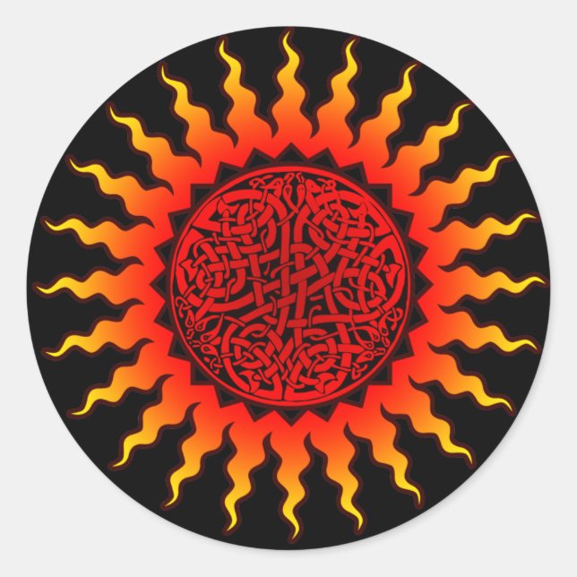 Rond Sticker solaire celtique (Devant)