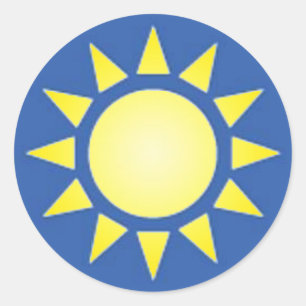 Rond Sticker solaire jaune