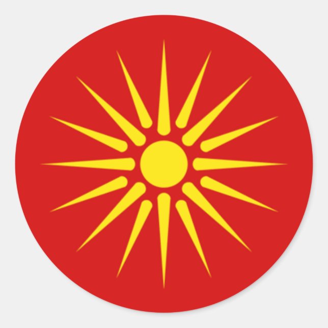 Rond Sticker solaire macédonien (Devant)