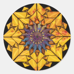 Rond Sticker solaire tournesol