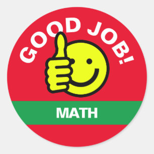 Rond Sticker souriant "Bon Travail" - Personnaliser