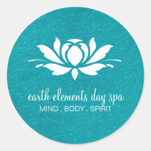 Rond Sticker Spa de jour et fleur Lotus Classy