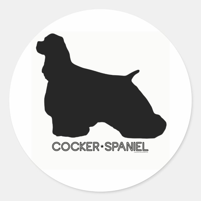 Rond Sticker Spaniel Cocker (Devant)