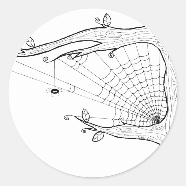 Rond Sticker Spider Tree (Devant)
