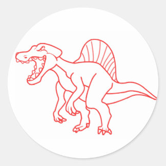 Rond Sticker Spinosaurus