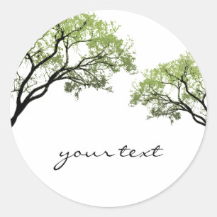 Rond Sticker Spring Trees