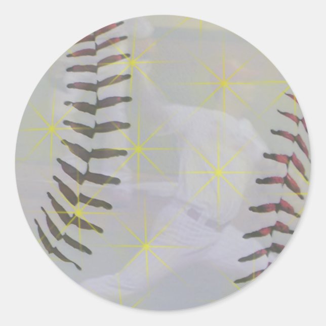 Rond Sticker Star de baseball (Devant)