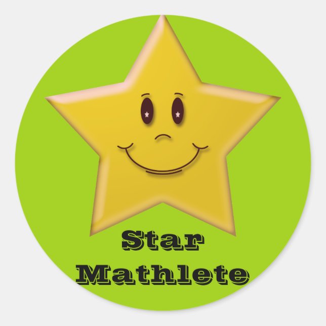 Rond Sticker Star Mathlete (Devant)