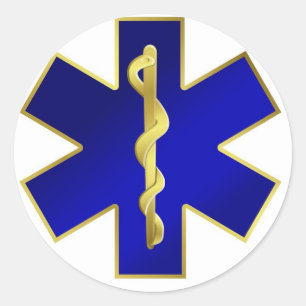 Rond Sticker Star of Life
