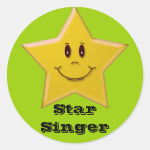 Rond Sticker Star Singer