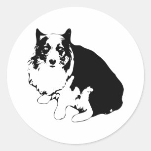 Rond Sticker Steady Corgi
