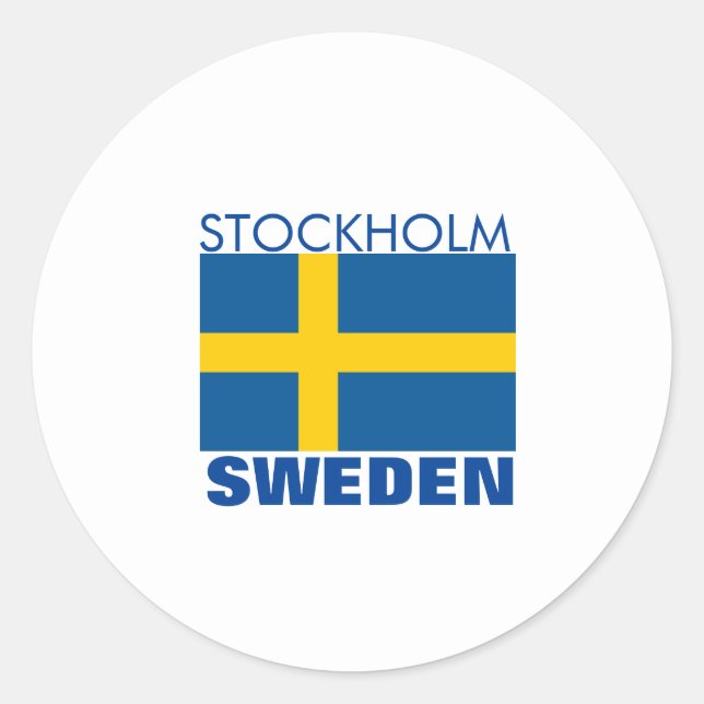 Rond Sticker Stockholm, Suède (Devant)