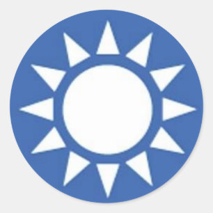 Rond Sticker Sun blanc