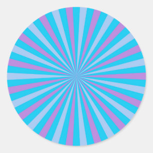 Rond Sticker Sunburst rétro amusant - Cool et joueur