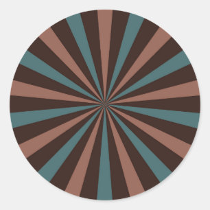 Rond Sticker Sunburst Retro - classique et intemporel