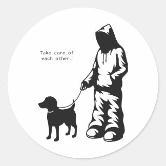 Rond Sticker Sweat - shirt à capuche & Chien